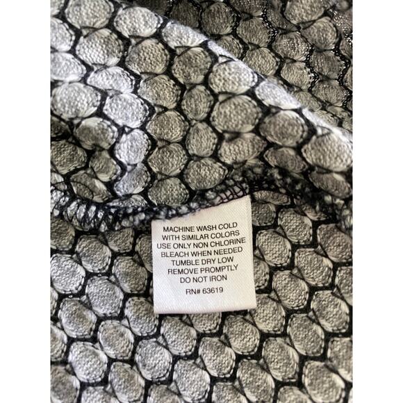 New York Laundry Cowl Neck Mosaic Soft Asymmetric Hem Long Sleeve Top Women Sz S - Picture 9 of 9